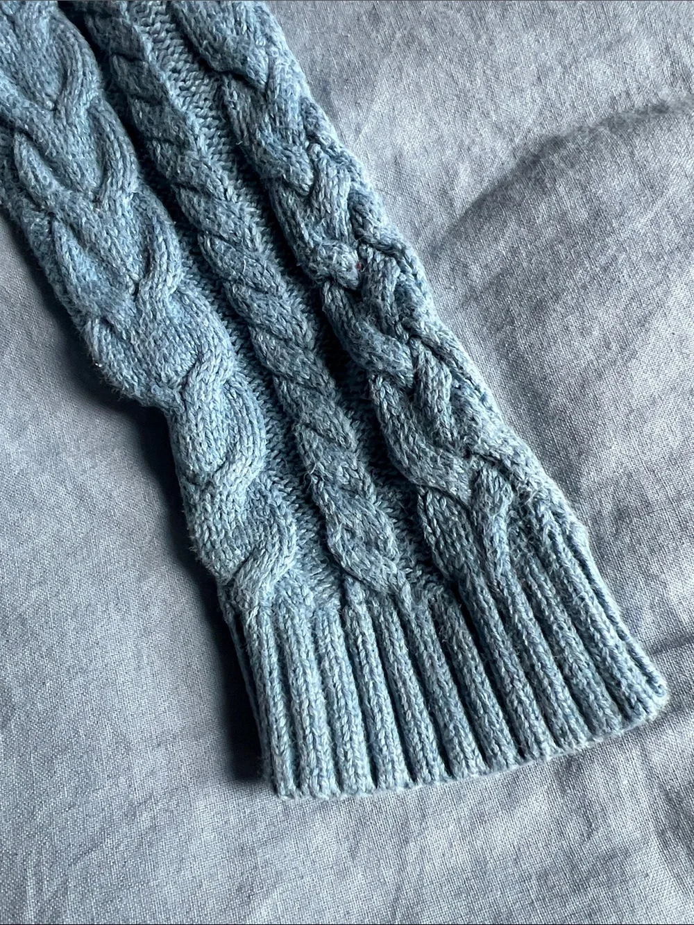 Gymboree Boys Blue Cable Knit Henley Sweater